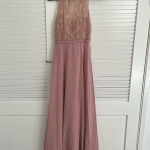 Azazie Pink Backless Dress